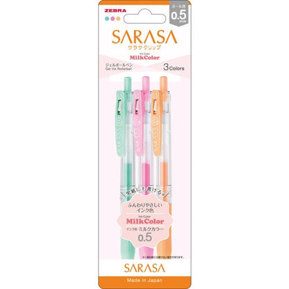Zebra Sarasa Clip Milk - 0.5mm - Set of 3