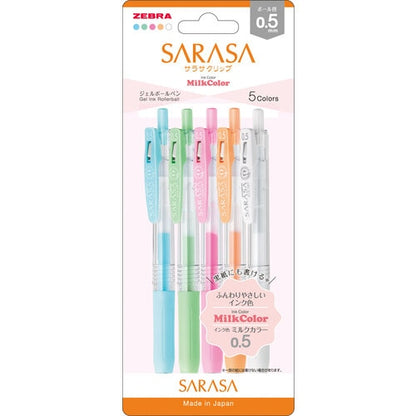 Zebra Sarasa Clip Milk - 0.5mm - Set of 5