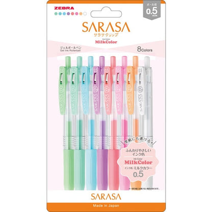 Zebra Sarasa Clip Milk - 0.5mm - Set of 8