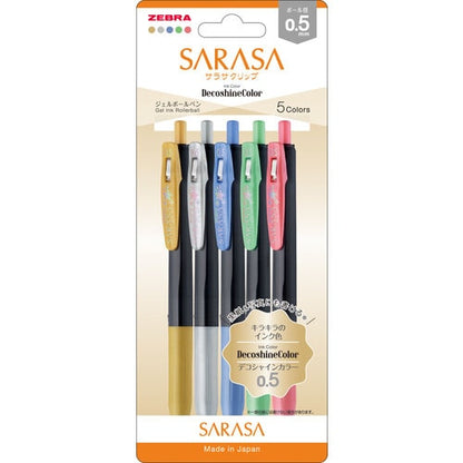 Zebra Sarasa DecoShine Clip 0.5mm - Set of 5
