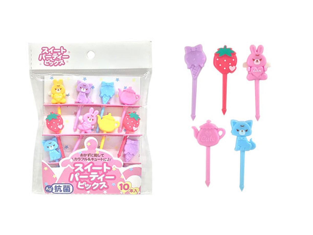 Food Picks - Sweet Animal Tea Party - Set of 10