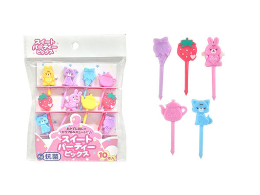 Food Picks - Sweet Animal Tea Party - Set of 10