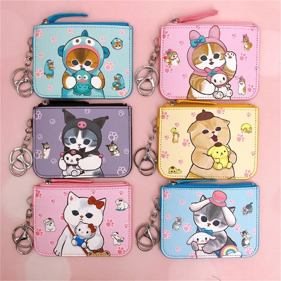 Sanrio x Mofusand - Leather Card Holder Wallet