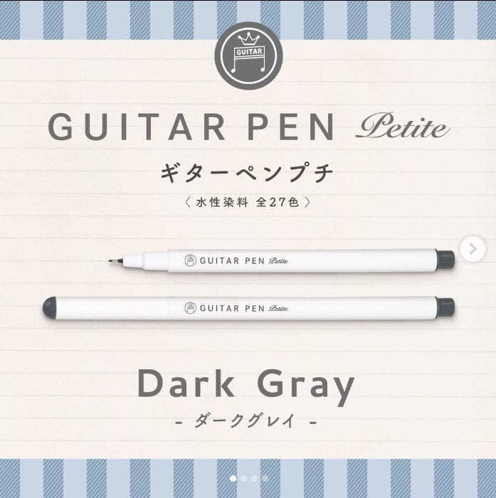 Teranishi Chemical Guitar Pen Petite Marker Pens (0.3mm) Set of 3 Black