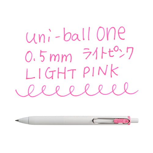 Stylo gel Uni-ball One - 0,5 mm - Rose clair