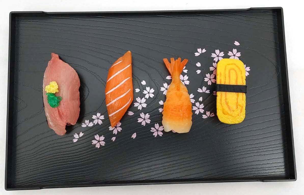 Sushi Tray - Sakura - Black Plate