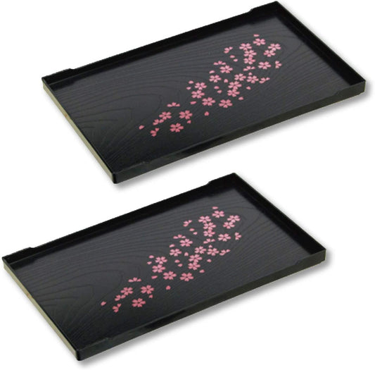 Sushi Tray - Sakura - Black Plate