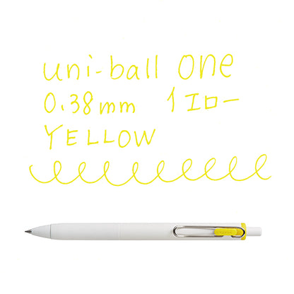 Uni-ball One Gel Pen - 0.38mm - Yellow