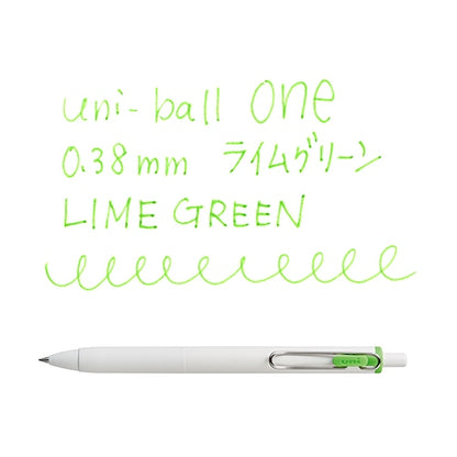 Uni-ball One Gel Pen - 0.38mm - Lime Green