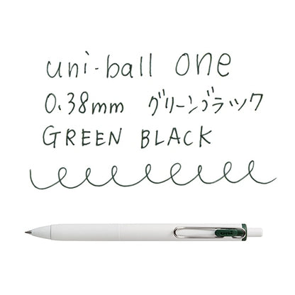 Uni-ball One Gel Pen - 0.38mm - Green Black