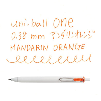 Uni-ball One Gel Pen - 0.38mm - Mandarin Orange
