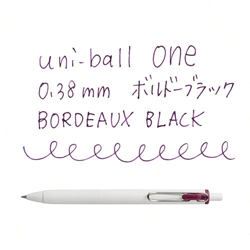 (COMING SOON) Uni-ball One Gel Pen - 0.38mm - Bordeaux black