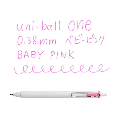 Stylo gel Uni-ball One - 0,38 mm - Rose pâle