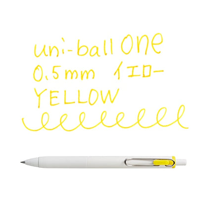 Uni-ball One Gel Pen - 0.5mm - Yellow