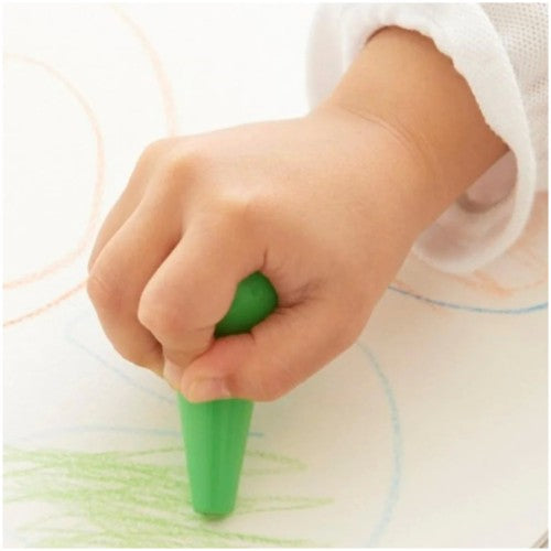 Aozora Baby Color Pastel - Set of 6 Piece Stackable & Easy-Grip Crayons for Kids