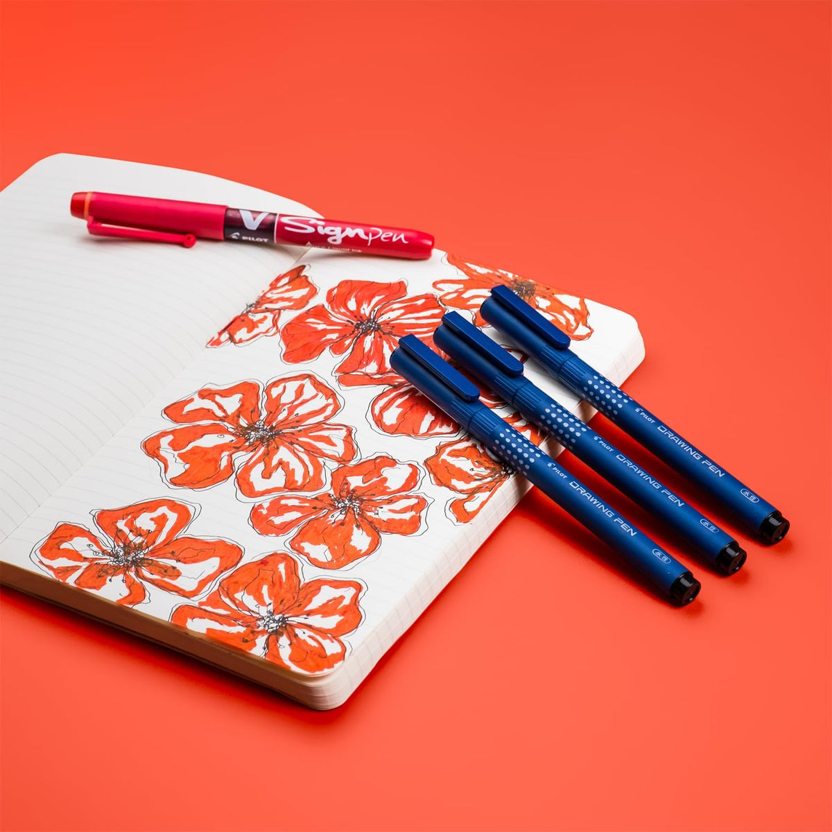 NEW! Pilot DR Drawing Markers Set of 5