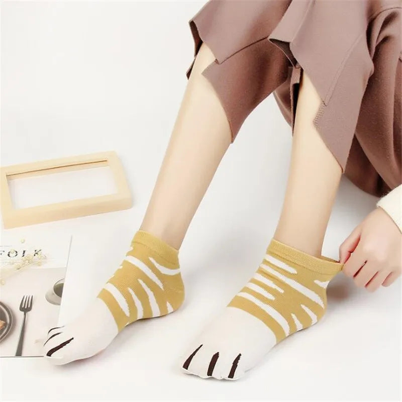 Cat Paw Socks – Cute Feline Toe Bean Socks | Cozy & Kawaii Footwear