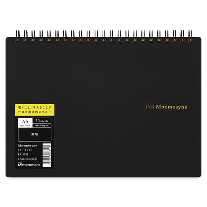 PRE-ORDER! Maruman Mnemosyne - A5 Notebook N183 - Blank Paper - 80 Sheets