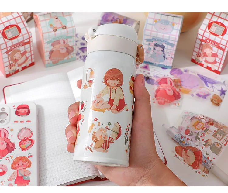 Lolita Milk Box Kawaii PET Adhesive Tape – Cute Scrapbook & Planner Washi Tape