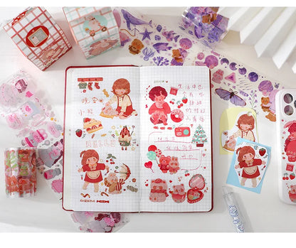 Lolita Milk Box Kawaii PET Adhesive Tape – Cute Scrapbook & Planner Washi Tape