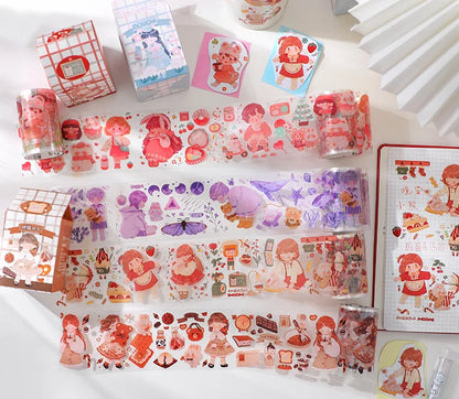 Lolita Milk Box Kawaii PET Adhesive Tape – Cute Scrapbook & Planner Washi Tape