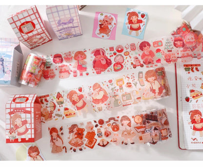 Lolita Milk Box Kawaii PET Adhesive Tape – Cute Scrapbook & Planner Washi Tape