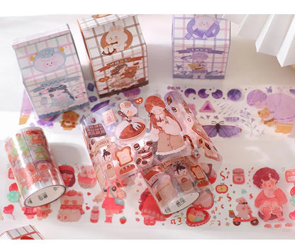 Lolita Milk Box Kawaii PET Adhesive Tape – Cute Scrapbook & Planner Washi Tape