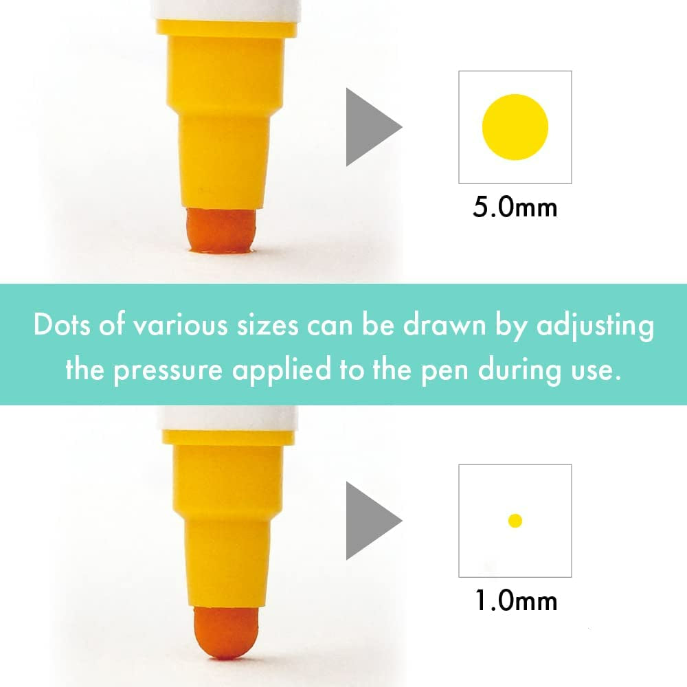 ZIG Kuretake Clean Color DOT Mild Smoky - Set of 6 Colors