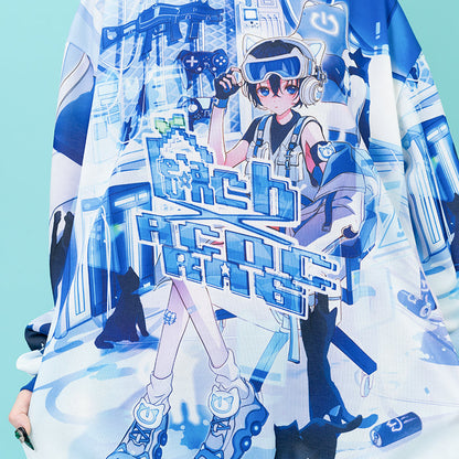 ACDC RAG × Peach ☆ Punch - Cyber Cat Hoodie