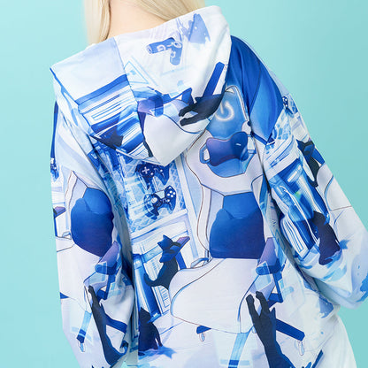 ACDC RAG × Peach ☆ Punch - Cyber Cat Hoodie