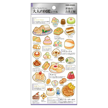 Kamio Japan - Otona Sticker Sheet - Sweets Around the World