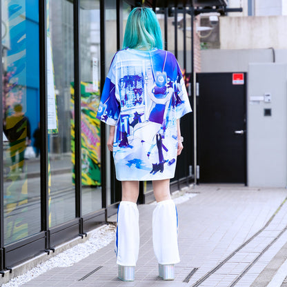 ACDC RAG × Peach ☆ Punch - Cyber Cat Huge T-Shirt