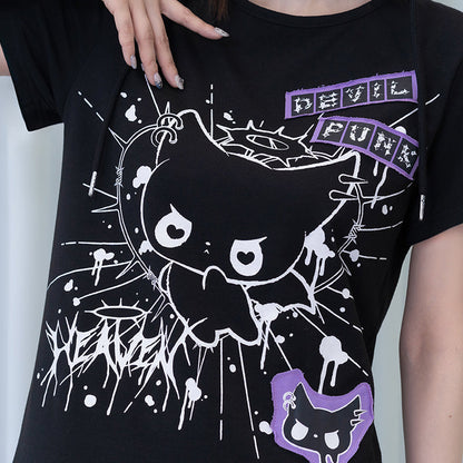 ACDC RAG Devil Punk T-Shirt - Black/Purple Edition