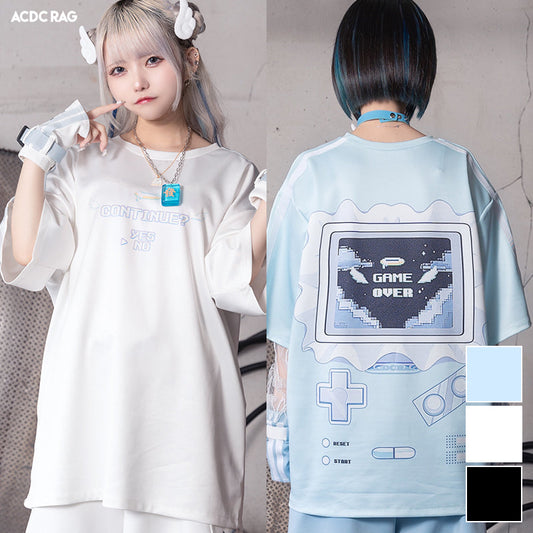 (NEW ARRIVAL) ACDC RAG – Game Over T-Shirt – Pastel Blue Edition