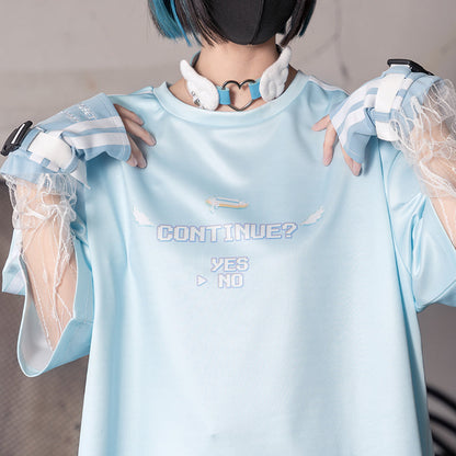 ACDC RAG - Game Over T-Shirt - Pastel Blue Edition