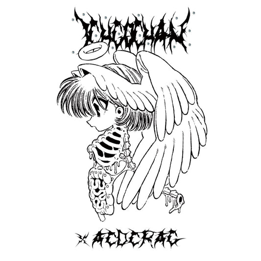 (NEW ARRIVAL) ACDC RAG × ICHIGO CHAN – Ribcage Angel Girl T-Shirt – White Edition