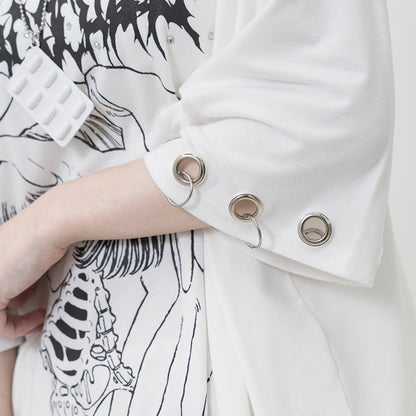 ACDC RAG × ICHIGO CHAN - Ribcage Angel Girl T-Shirt - White Edition