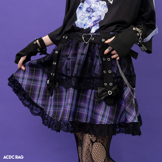 (NEW ARRIVAL) ACDC RAG – Love Punk Mini-Skirt – Black/Purple Edition