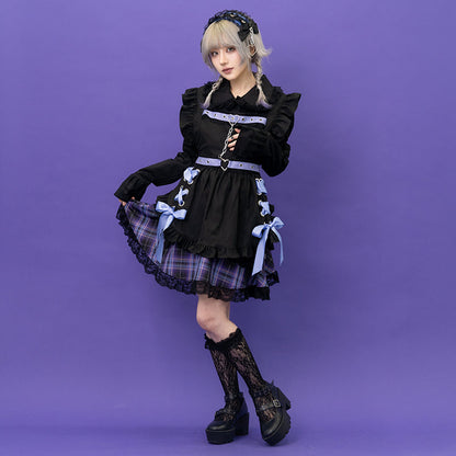 ACDC RAG Love Punk Mini Skirt - Black/Purple Edition