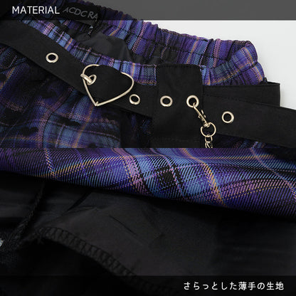 ACDC RAG Love Punk Mini Skirt - Black/Purple Edition