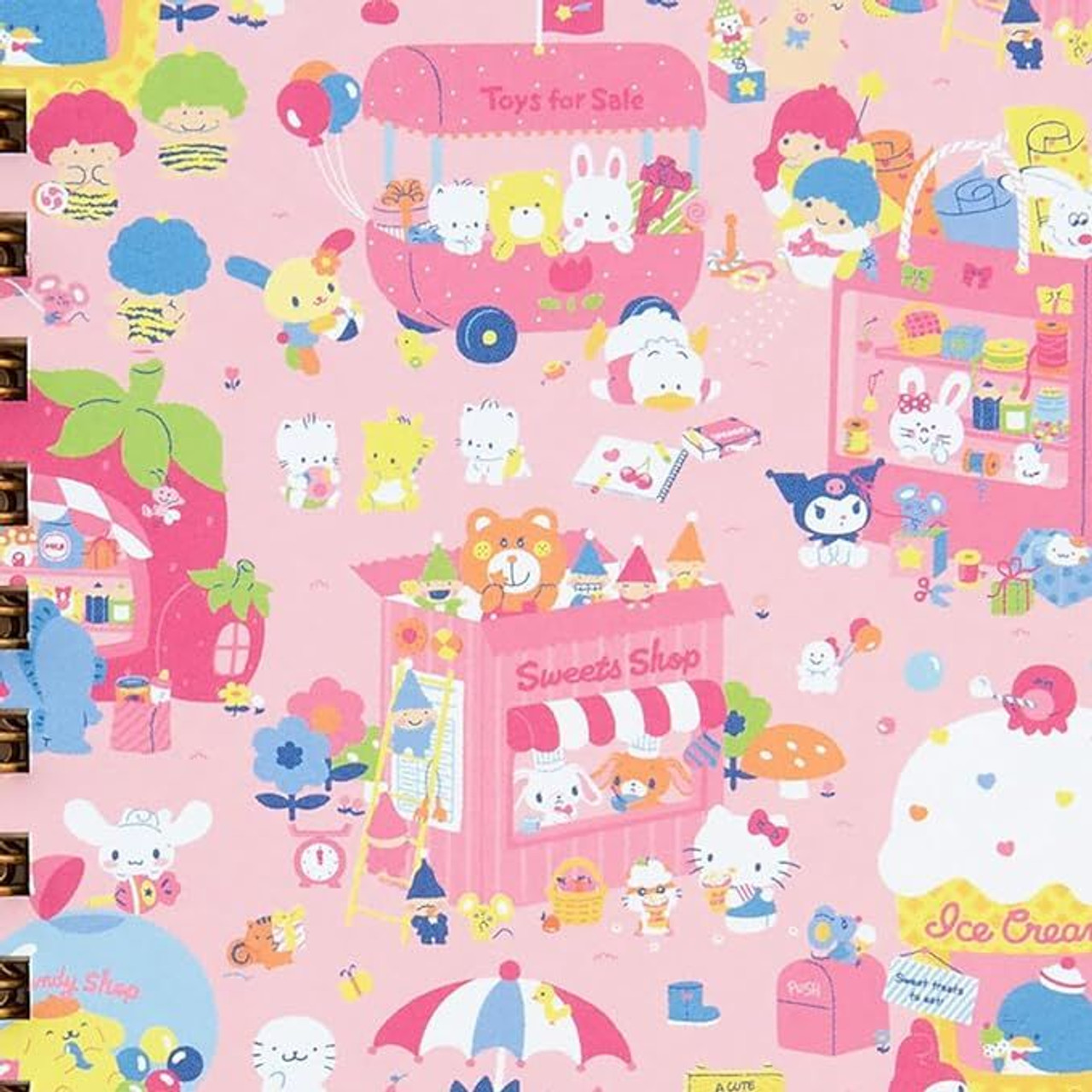 Sanrio - Ring Lined - B7 Notebook - Sanrio Characters