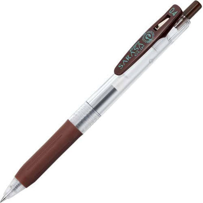 Stylo gel Zebra Sarasa Clip - 0,4 mm - Marron