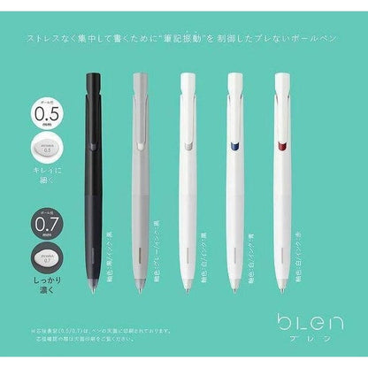 Zebra Blen - Stylo bille à émulsion - 0,7 mm - Axe noir