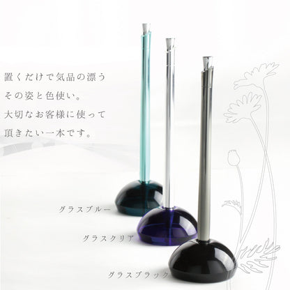 Zebra Floss Glass Desk Pen – 0.7mm – Clear