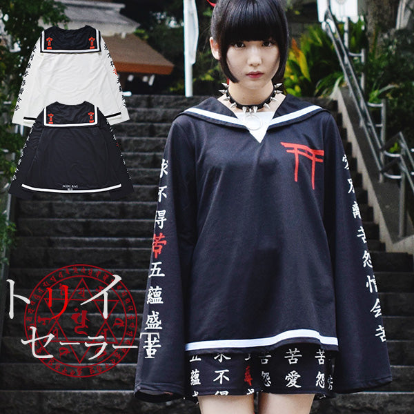 ACDC RAG Sailor Top - Torii Shrine Black