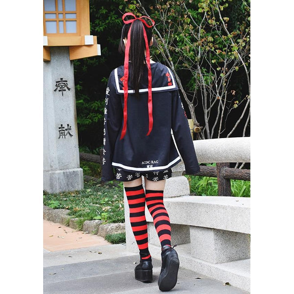 ACDC RAG Sailor Top - Torii Shrine Black