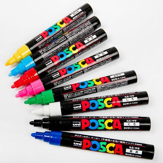 NEW! Uni POSCA Acrylic Paint Marker PC-5M Medium Set of 8 Colors