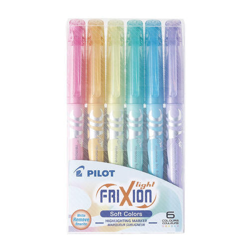 Pilot Frixion Erasable Pastel Highlighters Set of 6