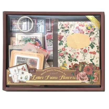 NEW! Letter From Flowers Scrapbook - Stationery Gift Box Set