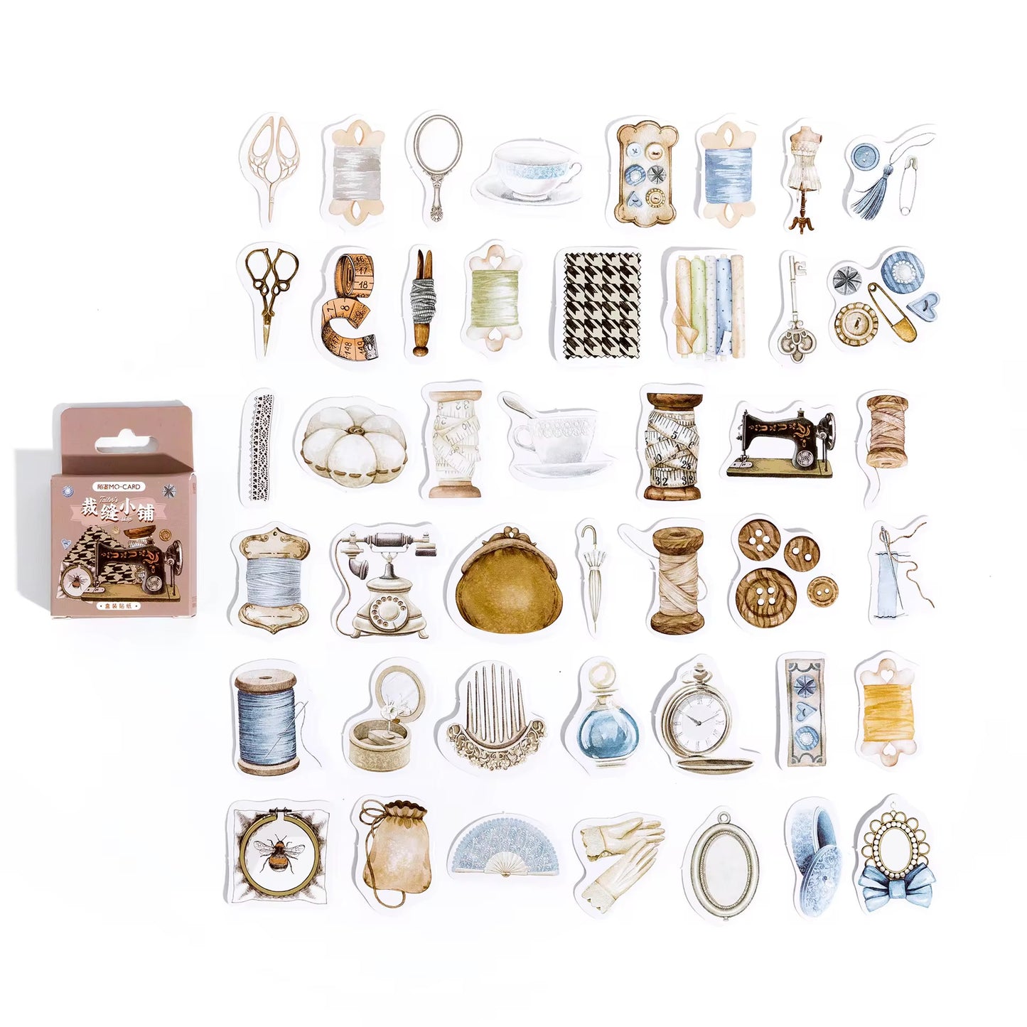 (NEW ARRIVAL) Sticker Box – Tailor’s Shop – 46 Stickers